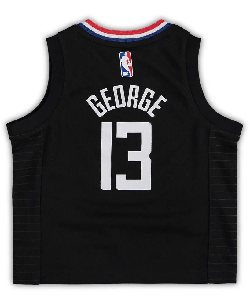 Toddler Paul George Black La Clippers 2020/21 Jersey - Statement Edition