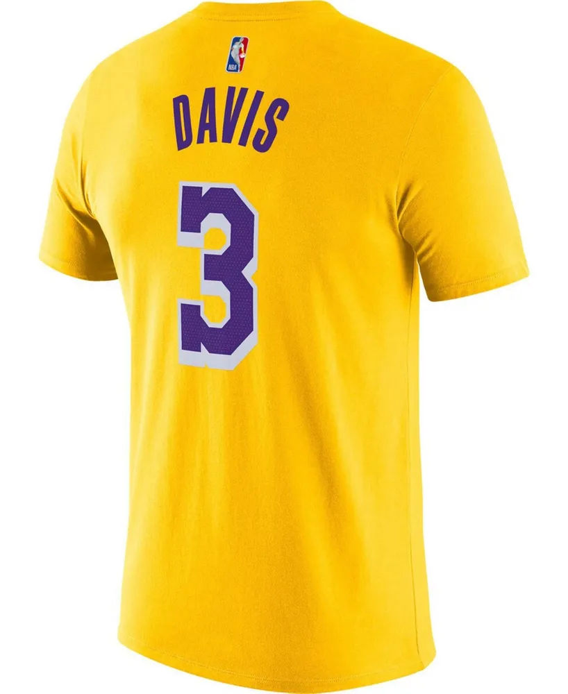 Men's Anthony Davis Gold Los Angeles Lakers Diamond Icon Name Number T-shirt