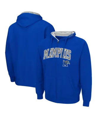 Men's Royal Memphis Tigers Arch Logo 3.0 Full-Zip Hoodie