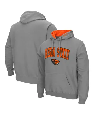 Men's Heathered Gray Oregon State Beavers Arch Logo 3.0 Pullover Hoodie