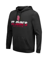 Men's Black St. Johns Red Storm Lantern Pullover Hoodie