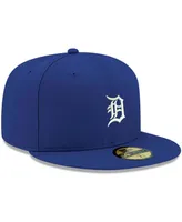 Men's Royal Detroit Tigers Logo White 59FIFTY Fitted Hat