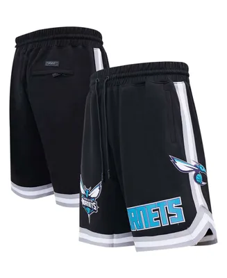 Men's Black Charlotte Hornets Chenille Team Shorts