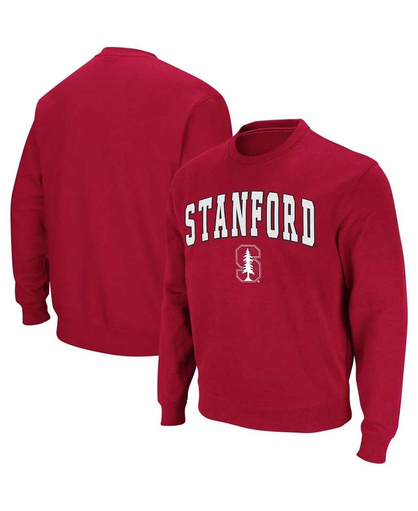 Colosseum Men's Stanford Cardinal Arch & Logo Crew Neck Sweatshirt