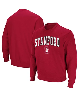 Colosseum Men's Stanford Cardinal Arch & Logo Crew Neck Sweatshirt