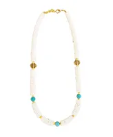 Porus Necklace with Faux Turquiose Stone