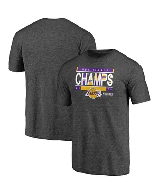 Men's Heather Gray Los Angeles Lakers 2020 Nba Finals Champions Bank Shot Tri-Blend T-shirt