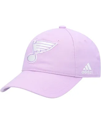 Men's Purple St. Louis Blues 2021 Hockey Fights Cancer Slouch Adjustable Hat