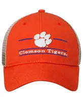 Men's Orange Clemson Tigers Logo Bar Trucker Adjustable Hat