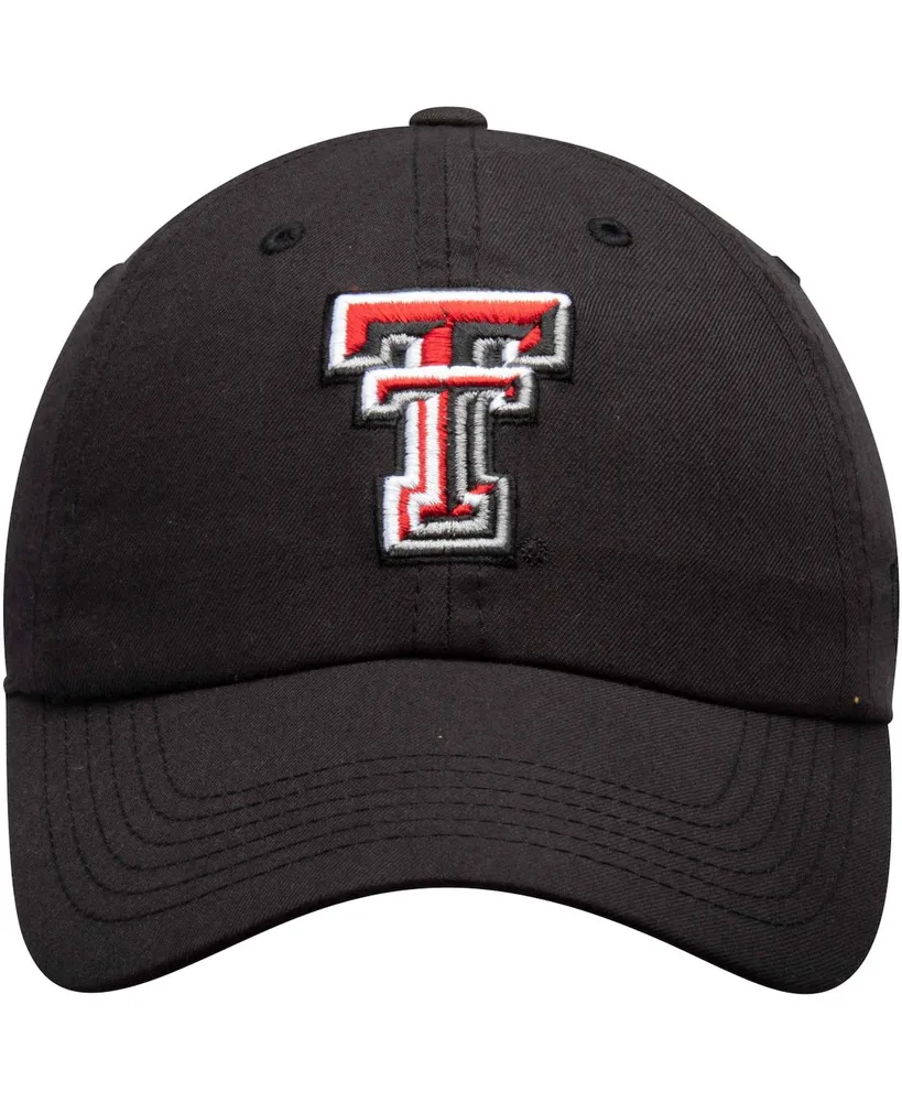 Men's Black Texas Tech Red Raiders Primary Logo Staple Adjustable Hat
