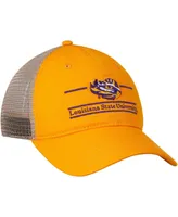 Men's Gold-Tone Lsu Tigers Logo Bar Trucker Adjustable Hat