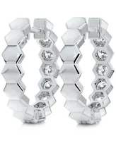 Portfolio by De Beers Forevermark Diamond Honeycomb Extra Small Hoop Earrings (3/8 ct. t.w.) in 14k White Gold, 0.45"