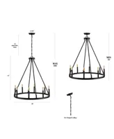 Oberto Ring 8-Light Rustic Farmhouse Led Chandelier