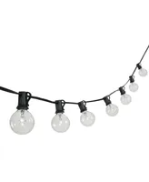 25-Light Indoor and Outdoor Contemporary Rustic Incandescent G40 Bistro Globe Bulb String Lights