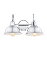 Frisco 2-Light Farmhouse Industrial Led Vanity