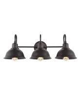 Frisco 3-Light Farmhouse Industrial Iron Shade Vanity