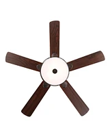 Circe 3-Light Transitional Glam Drum Shade Led Ceiling Fan with Remote