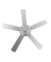 Mandy 3-Light Glam Classic Crystal Dome Shade Led Ceiling Fan with Remote