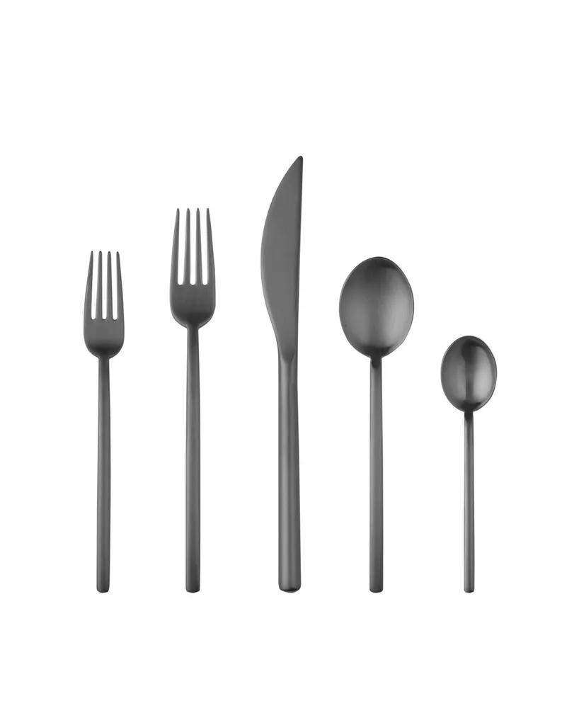 Due Ice Oro Nero Flatware Set, 20 Piece