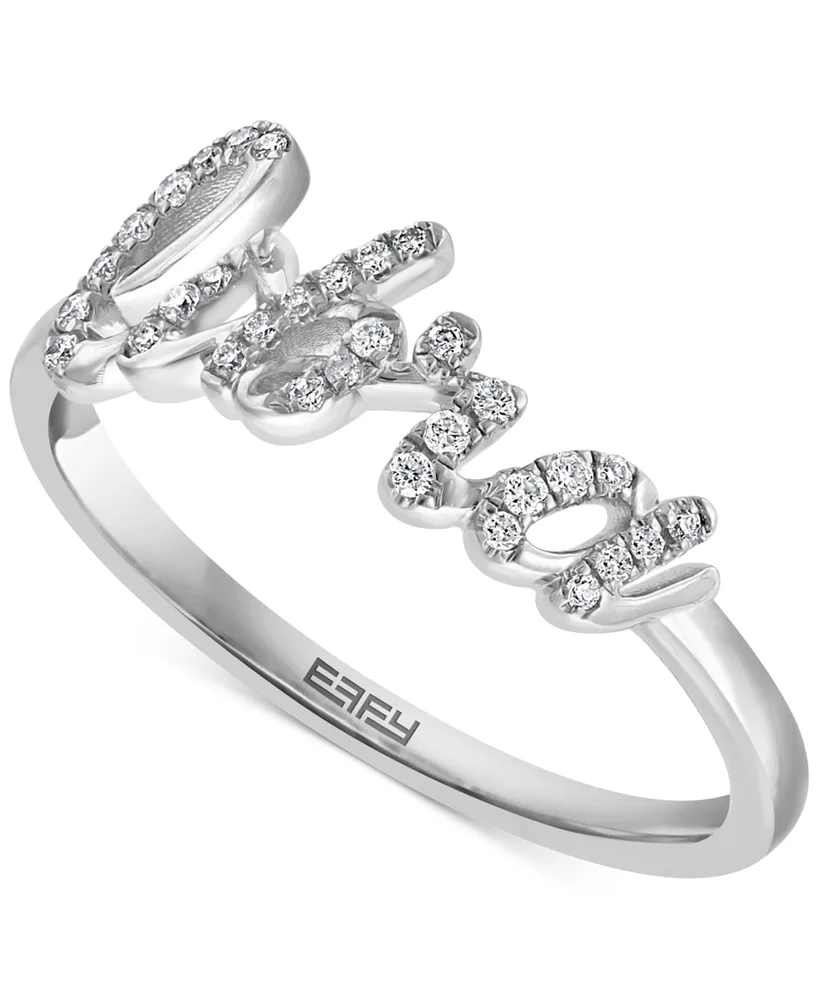 Effy Diamond Zodiac Libra Ring (1/10 ct. t.w.) Sterling Silver