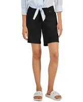 I.n.c. International Concepts Women's Curvy Mid Rise Pull-On Bermuda Shorts, Created for Macy's