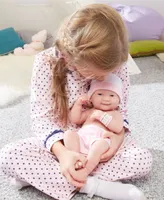 La Newborn Nursery 14" Smiling Baby Doll 8 Pcs Pink Gift Set - Smiling Face