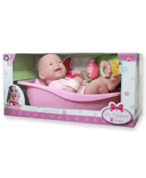 La Newborn 14" Smiling Baby Doll 8 piece Bathtub Gift Set - Deluxe Bath Set