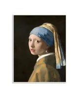 Stupell Industries Vermeer Girl With A Pearl Earring Classical Portrait Painting Wall Plaque Art Collection By Johannes Vermeer