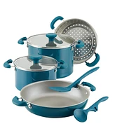 Rachael Ray Create Delicious Stackable Nonstick 8-Pc. Cookware Set