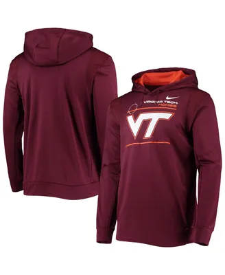 Men's Maroon Virginia Tech Hokies 2021 Team Sideline Performance Pullover Hoodie