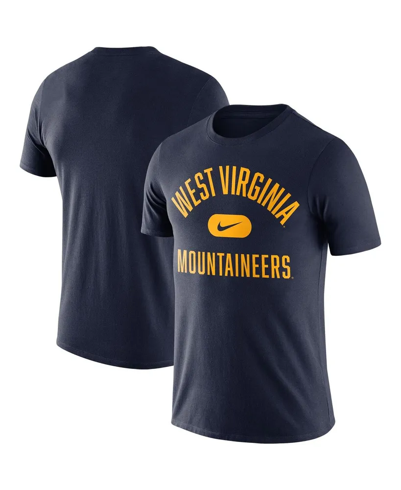 Men's Navy West Virginia Mountaineers Team Arch T-shirt