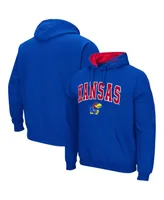 Men's Royal Kansas Jayhawks Arch Logo 3.0 Pullover Hoodie