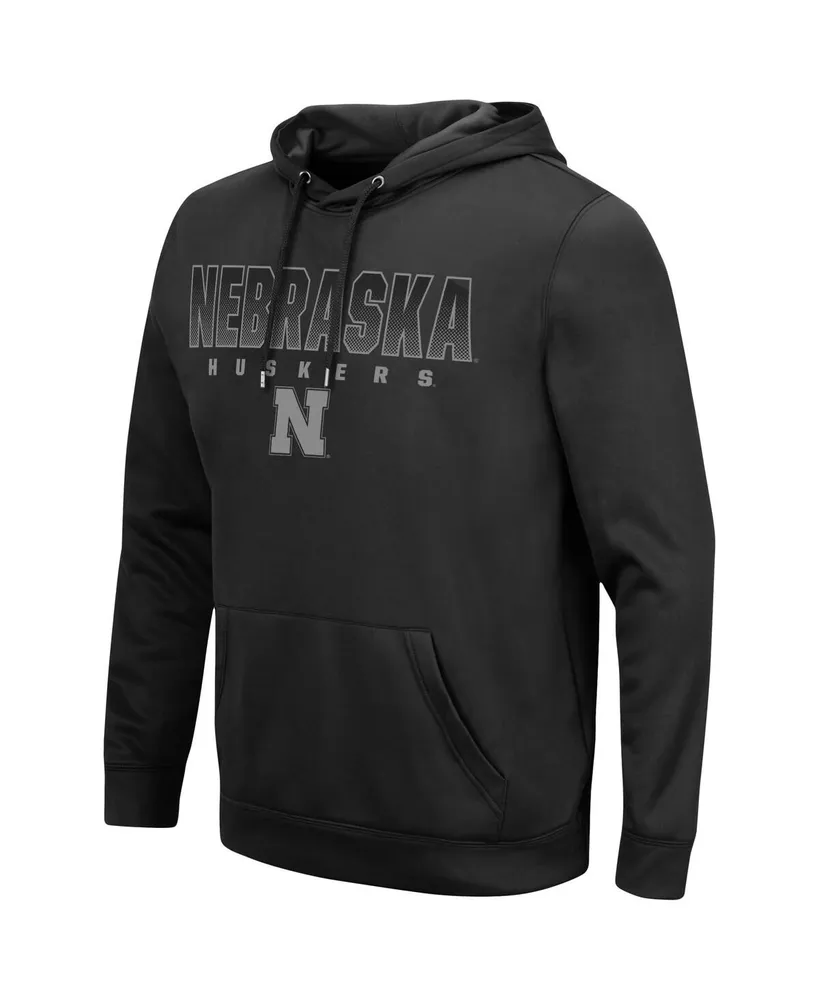 Men's Black Nebraska Huskers Blackout 3.0 Pullover Hoodie