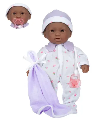 La Baby 11" Soft Body Baby Doll Purple Outfit