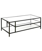 Winthrop Coffee Table with Shelves, 46" x 20"