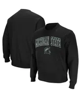 Colosseum Men's Michigan State Spartans Arch and Logo Crew Neck Sweatshirt