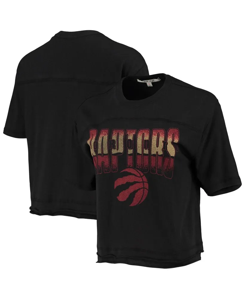 Women's Black Toronto Raptors Gradient Crop Top