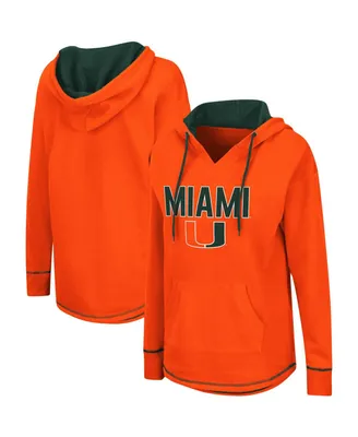Women's Orange Miami Hurricanes Tunic Pullover Hoodie