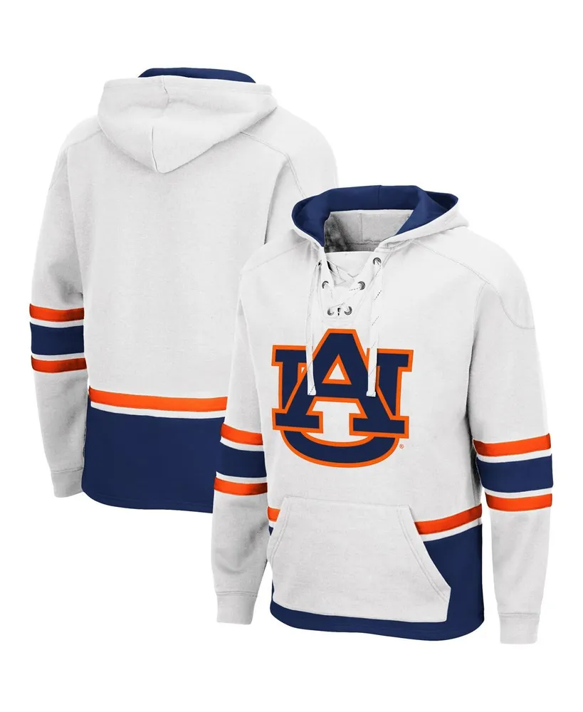 Men's White Auburn Tigers Lace Up 3.0 Pullover Hoodie