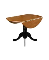 42" Dual Drop Leaf Dining Table with X-back Chairs