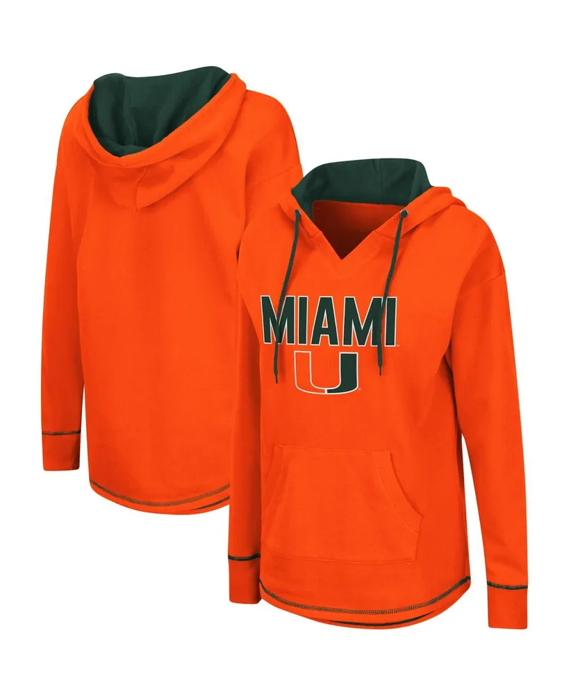 Women's Orange Miami Hurricanes Tunic Pullover Hoodie