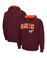 Men's Maroon Virginia Tech Hokies Arch Logo 3.0 Full-Zip Hoodie