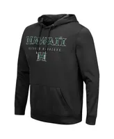 Men's Black Hawaii Warriors Blackout 3.0 Pullover Hoodie