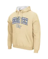 Men's Gold Georgia Tech Yellow Jackets Arch and Logo Pullover Hoodie