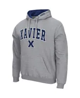 Men's Heathered Gray Xavier Musketeers Arch and Logo Pullover Hoodie