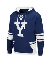 Men's Navy Yale Bulldogs Lace Up 3.0 Pullover Hoodie