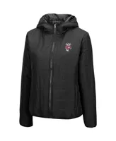 Women's Black Wisconsin Badgers Arianna Full-Zip Puffer Jacket