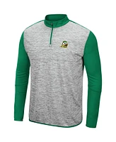 Men's Heathered Gray, Green Oregon Ducks Prospect Quarter-Zip Jacket