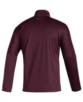 Men's Maroon Mississippi State Bulldogs 2021 Sideline Quarter-Zip Jacket