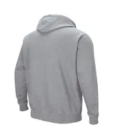 Men's Heathered Gray South Dakota Coyotes Arch and Logo Pullover Hoodie